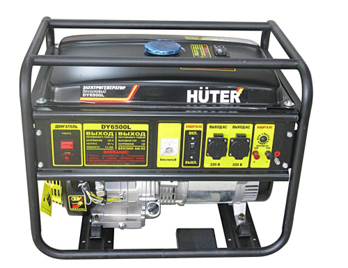 Бензогенератор Huter DY6500L. фото 4