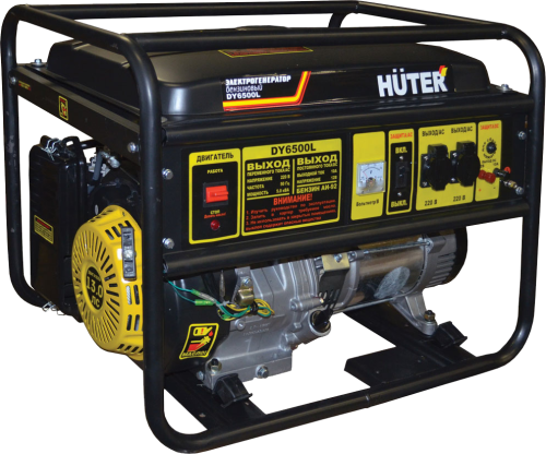 Бензогенератор Huter DY6500L. фото 6